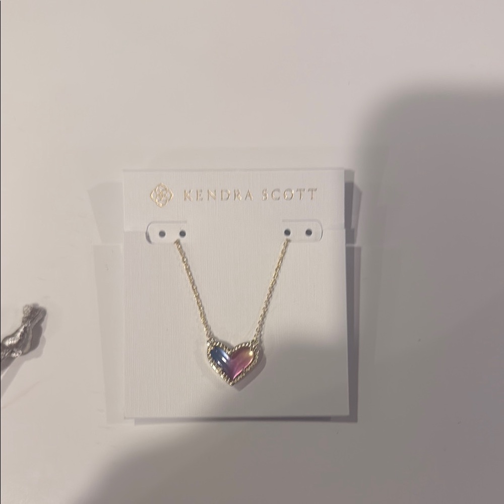 Kendra Scott Heart Pendant Necklace - Gold with Multicolor Accents